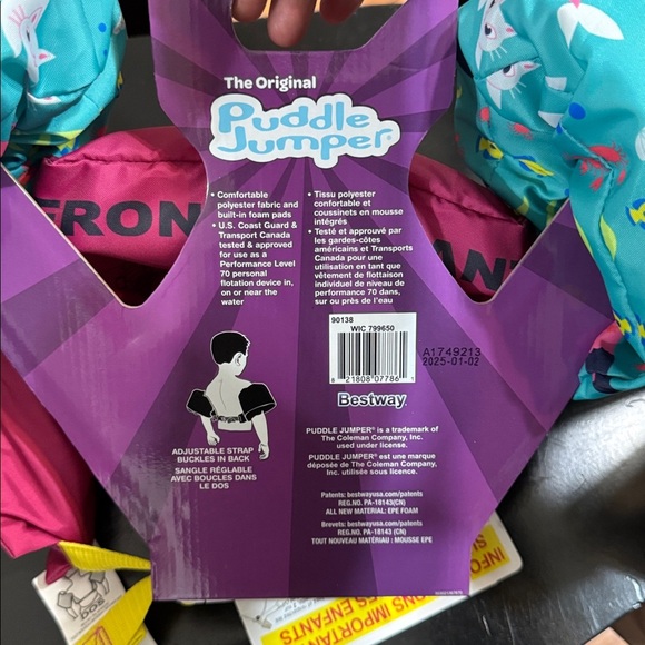 Kids Swim Vest - Pink and Blue - Picture 3 of 7